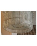Superb chandelier / ceiling light of an amazing light green color a triumph of leaves