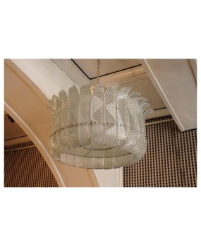 L 90 lampadario di Murano color verde acqua