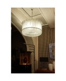 Superb chandelier / ceiling light of an amazing light green color a triumph of leaves