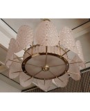 L 89 Lampadario di Murano in vetro color rosa cipria L 89 Lampadario di Murano in vetro color rosa cipria