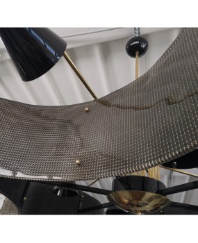L 84 Lampadario di Murano in vetro e ottone