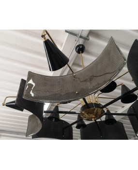 L 84 Lampadario di Murano in vetro e ottone