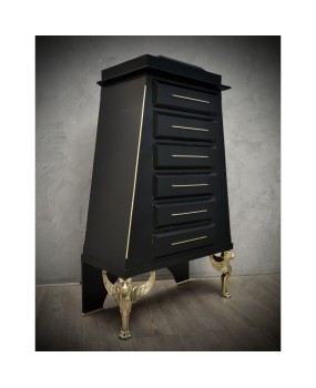 Midcentury Brass and Goatskin Chests of Deawer, 1950