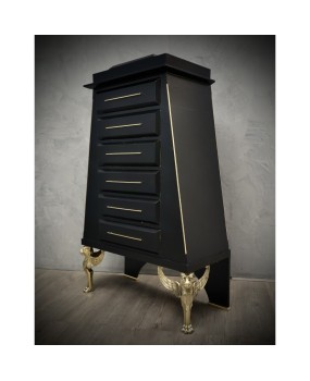 Midcentury Brass and Goatskin Chests of Deawer, 1950