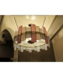 L 77 Lampadario dalla forma circolare in vetro di murano L 77 Lampadario dalla forma circolare in vetro di murano