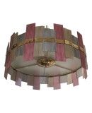 Murano Glass and Brass More Color Midcentury Italian Chandeliers, 1970 Murano Glass and Brass More Color Midcentury Italian Chandeliers, 1970