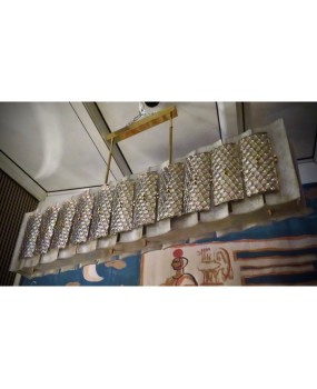 Murano Art Glass Rectangular Mid-Century Chandelier, 1970
