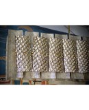 L 76 Lampadario di forma rettangolare in vetro di murano L 76 Lampadario di forma rettangolare in vetro di murano