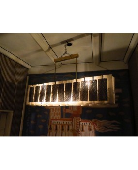 Murano Art Glass Rectangular Mid-Century Chandelier, 1970