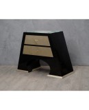 C 123 Cassettoni italiani della metà del secolo in ottone e vetro artistico, 1980 C 123 Cassettoni italiani della metà del secolo in ottone e vetro artistico, 1980