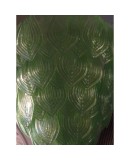 L 75 Lampadario con foglie di Murano color verde