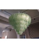 Murano Green Art Glass Italian Art Deco Chandeliers and Pendant