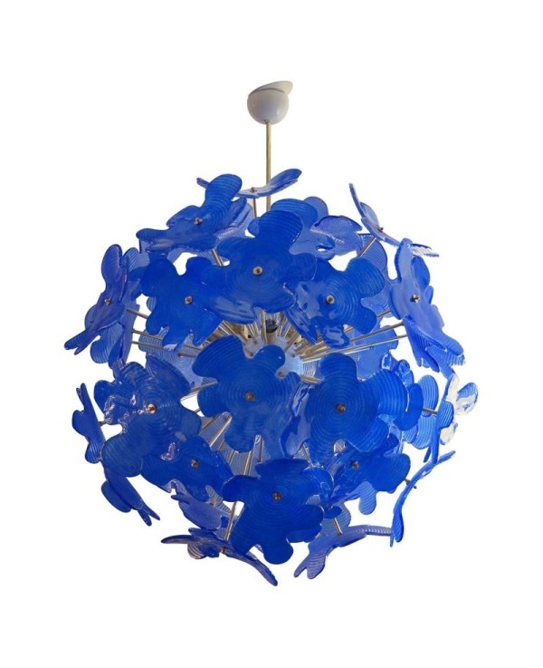 L 72 lampadario Sputnik in vetro di Murano color blu L 72 lampadario Sputnik in vetro di Murano color blu