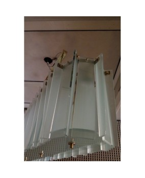 L 66 Lampadario alla maniera di Max Ingrand
