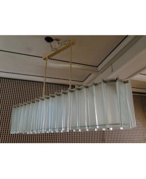 L 66 Lampadario alla maniera di Max Ingrand