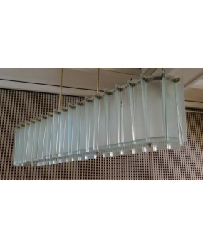 L 66 Lampadario alla maniera di Max Ingrand
