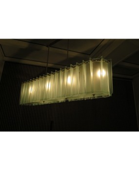 L 66 Lampadario alla maniera di Max Ingrand