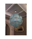 L 65 Lampadario "sputnik" in vetro di murano e ottone
