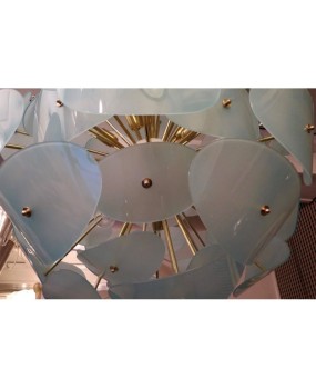 L 65 Lampadario "sputnik" in vetro di murano e ottone
