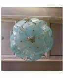 L 65 Lampadario "sputnik" in vetro di murano e ottone