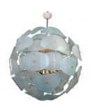 L 65 Lampadario "sputnik" in vetro di murano e ottone