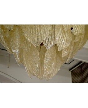 L 64 Lampadario in vetro di Murano color oro