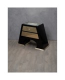 C 123 Cassettoni italiani della metà del secolo in ottone e vetro artistico, 1980 C 123 Cassettoni italiani della metà del secolo in ottone e vetro artistico, 1980