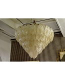 L 64 Lampadario in vetro di Murano color oro