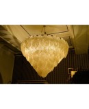 L 64 Lampadario in vetro di Murano color oro