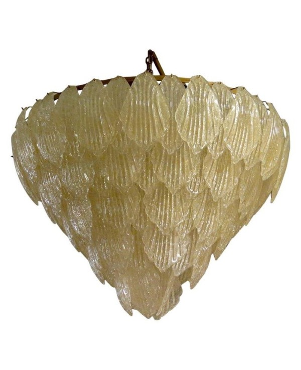 L 64 Lampadario in vetro di Murano color oro