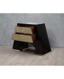 C 123 Cassettoni italiani della metà del secolo in ottone e vetro artistico, 1980 C 123 Cassettoni italiani della metà del secolo in ottone e vetro artistico, 1980
