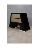 C 123 Cassettoni italiani della metà del secolo in ottone e vetro artistico, 1980 C 123 Cassettoni italiani della metà del secolo in ottone e vetro artistico, 1980