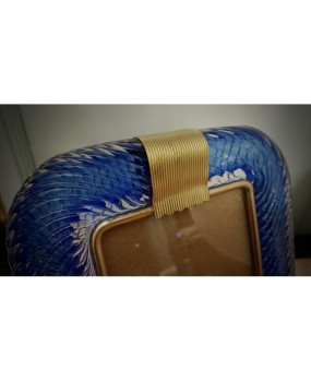 V 59 Cornice Blu Firmata Barovier Toso Murano, 1990