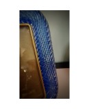 Barovier Toso Murano Blue Color Art Glass Midcentury Picture Frame, 1990