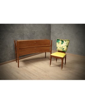Mid-Century Cherry Wood and Brass Italian Chests of Drawers, 1970