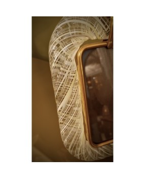 Seguso Vetri D'arte Murano White Color Art Glass Midcentury Picture Frame, 1990