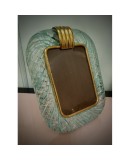 Seguso Vetri D'arte Murano Light Green Blown Glass Picture Frame, 1980 Seguso Vetri D'arte Murano Light Green Blown Glass Picture Frame, 1980