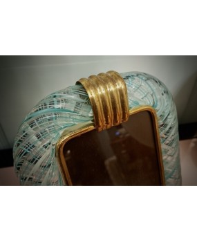 Seguso Vetri D'arte Murano Light Green Blown Glass Picture Frame, 1980