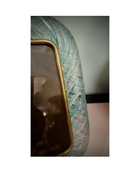 Seguso Vetri D'arte Murano Light Green Blown Glass Picture Frame, 1980