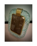 Seguso Vetri D'arte Murano Light Green Blown Glass Picture Frame, 1980 Seguso Vetri D'arte Murano Light Green Blown Glass Picture Frame, 1980