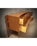 Mid-Century Cherry Wood and Brass Italian Chests of Drawers, 1970 Mid-Century Cherry Wood and Brass Italian Chests of Drawers, 1970