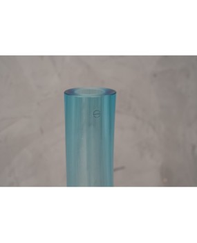 Murano Art Glass Blown Glass Sky Blue Color Midcentury Vase, 1990