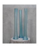 Murano Art Glass Blown Glass Sky Blue Color Midcentury Vase, 1990 Murano Art Glass Blown Glass Sky Blue Color Midcentury Vase, 1990
