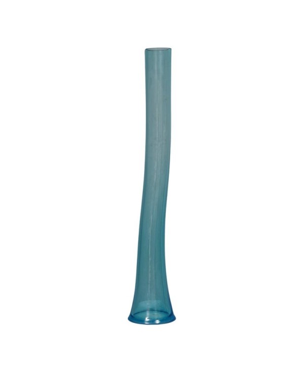 Murano Art Glass Blown Glass Sky Blue Color Midcentury Vase, 1990 Murano Art Glass Blown Glass Sky Blue Color Midcentury Vase, 1990