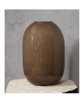 Murano Dove Gray and White Art Glass Vase, 1950
