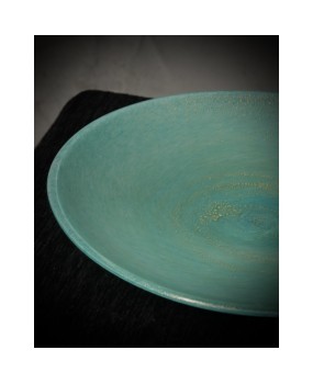 V 49 Piatto in vetro di Murano color azzurro cielo di Barovier & Toso,