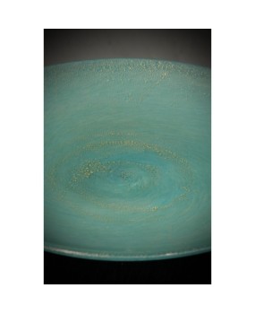 V 49 Piatto in vetro di Murano color azzurro cielo di Barovier & Toso,
