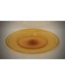 Cappellin Murano Round Orange Color Glass Plate, 1920 Cappellin Murano Round Orange Color Glass Plate, 1920