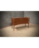 Mid-Century Cherry Wood and Brass Italian Chests of Drawers, 1970 Mid-Century Cherry Wood and Brass Italian Chests of Drawers, 1970