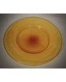 Cappellin Murano Round Orange Color Glass Plate, 1920 Cappellin Murano Round Orange Color Glass Plate, 1920